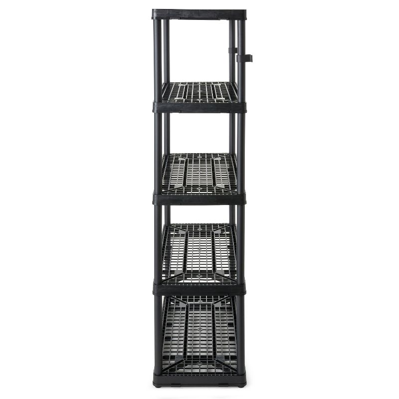 Gracious Living 5 Shelf Fixed Height Ventilated Heavy Duty Shelving Unit 18 x 36 x 72" Organizer System for Home, Garage, Basement, and Laundry, Black, 3 of 7