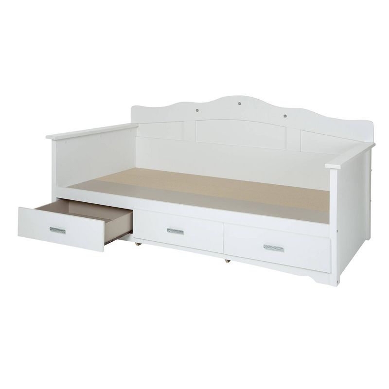 Twin Tiara Kids&#39; Daybed with Storage   Pure White  - South Shore, 1 of 7