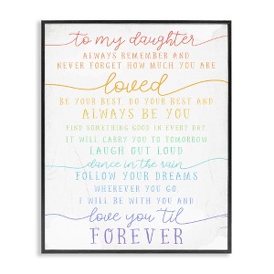 Stupell Industries My Daughter Love You Forever Framed Giclee Art, Black, 16" x 20" - 1 of 4