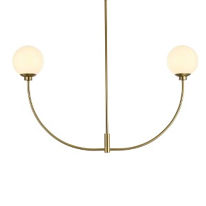 Elegant Lighting Willa 26-Inch Brass Pendant with Modern Flair - 1 of 4