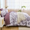 BAGOKIE 7 PCS Bed in a Bag Flower Reversible Comforter with Sheets Bedding Set - 3 of 4