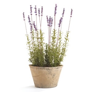 Plum & Post French Lavender Faux (Fake) Potted 21" - 1 of 2