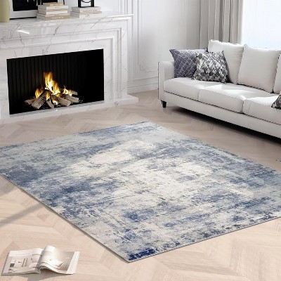 Area Rugs for Living Room Bedroom Low Pile Non Shedding Floor Carpet