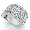 Pompeii3 3 1/2Ct Diamond Wedding 11mm Wide Anniversary Ring 14k Gold Lab Created - 3 of 4