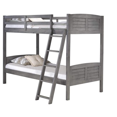 Donco Kids Louver Twin Over Twin Antique Grey Bunkbed