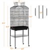 Yaheetech 67.5″ H Open Top Metal Bird Cage Rolling Parrot Cage Black - 3 of 4