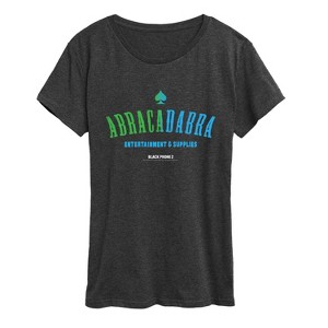 Women's The Black Phone Abracadabra Logo Short Sleeve Graphic T-Shirt - Heather Charcoal - 4X - 1 of 4