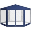 Outsunny 13' x 11' Outdoor Party Tent Hexagon Sun Shelter Canopy with Protective Mesh Screen Walls & Proper Sun Protection - 4 of 4