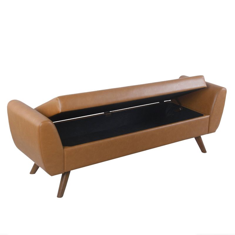 HomePop Modern Boucle Storage Bench with Wood Legs , 2 of 15