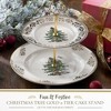 Spode Christmas Tree Gold 2-Tier Cake Stand - 10.5 Inch/8 Inch - 2 of 4