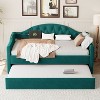 Kumasinova Twin Size Tufted Upholstered Daybed with Trundle,Velvet Sofa Bed Frame with USB&Type-C Charging Ports for Adults,No Box Spring Needed - 2 of 4