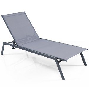 Tangkula 2PCS Patio 6-Position Adjustable Lounge Chair Outdoor Reclining Chair Poolside - 1 of 4