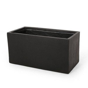 VisioGear Planters, 35L Rectangular Raised Garden Planter, Outdoor Garden Raised Planter Box for Flowers, Black, 35.25"*18"*18" - 1 of 4