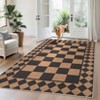 Checkered Easy Jute Rug Washable Modern Rug for Living Room - 4 of 4