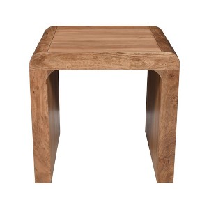 Jofran,Brooklyn Mid-Century Modern Solid Wood Square Waterfall Curved End Table - 1 of 4