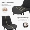 MaseiKar Black PU Leather Dining Chair with Metal Legs, Chequer Upholstered Armless Chair Set of 2 for Kitchen, Restaurant, Living, Meeting Room - 3 of 4