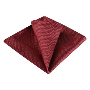 INSPIRE CHIC Men's Solid Color Classic Little Grid Textured Wedding Pocket Squares - 1 of 4