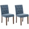 Dining Chairs Set of 2, Modern Fabric Kitchen Side Chairs with Sturdy WoodDining Chairs Set of 2, Modern Fabric Kitchen Side Chairs with Sturdy Wood - 2 of 4