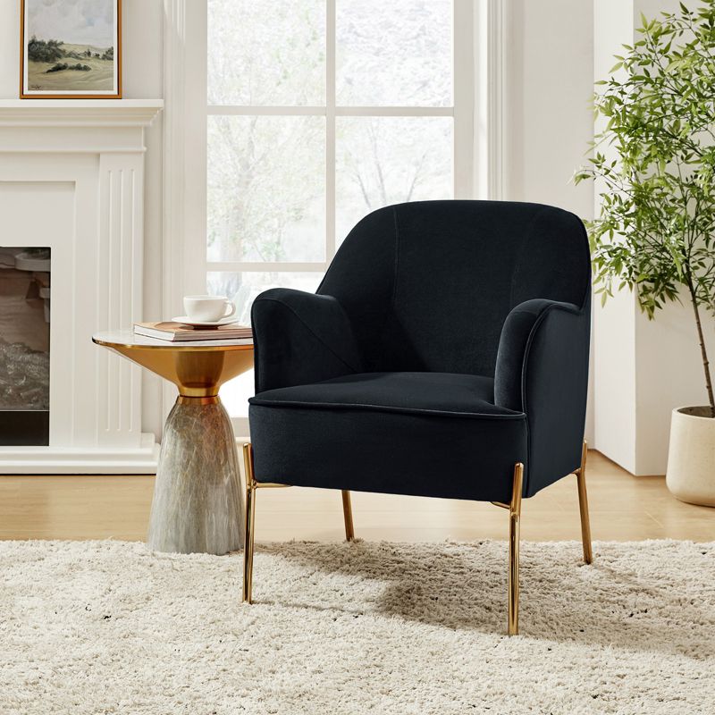 Odo Upholstered Accent Chair Velvet Comfy Living Room  Arm Chair | Karat Home, 3 of 14