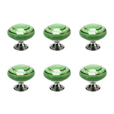 Unique Bargains Ceramic Vintage Knobs Drawer Pull Handle Cupboard Dresser 6pcs