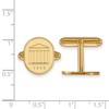Black Bow Jewelry 14k Yellow Gold Mississippi Rebels NCAA Cuff Links - 2 of 3