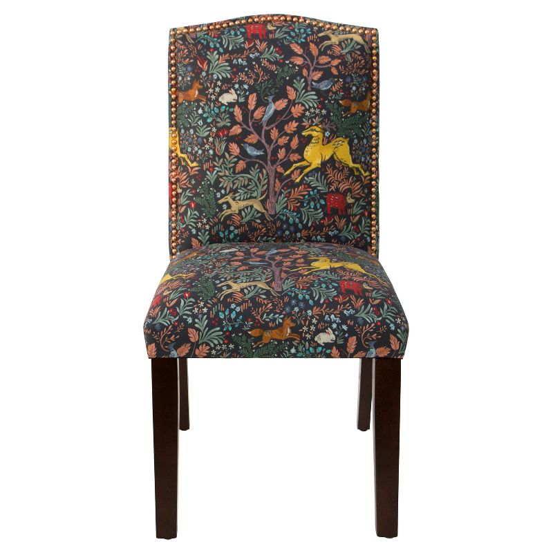 Skyline Furniture Ayala Nail Button Patterned Dining Chair Frolic Navy, 1 of 12
