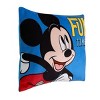 Disney Mickey Mouse Funhouse Crew Blue, Red, Black, and Yellow "Fun Times" Super Soft Toddler Pillow - 2 of 4