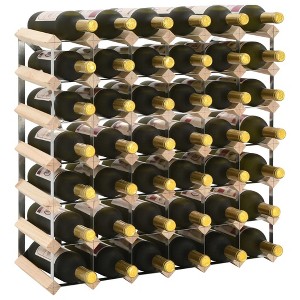 vidaXL Wine Rack for 42 Bottles Solid Pinewood - 1 of 4