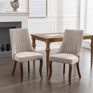 Dining Chairs Set Of 2, Upholstered Dining Chair With High Backrest, High Rebound Sponge, Triple Elastic Structure, Kitchen Dining Chair - 1 of 4