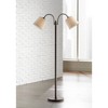 360 Lighting Modern Floor Lamp 56" Tall Dark Bronze Twin Arm Adjustable Gooseneck Neutral Cotton Drum Shade for Living Room Reading Bedroom - 2 of 4