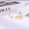 14K Gold Plated Hoop Earrings for Women, with 925 Sterling Silver Post, Hypoallergenic Lightweight - 4 of 4