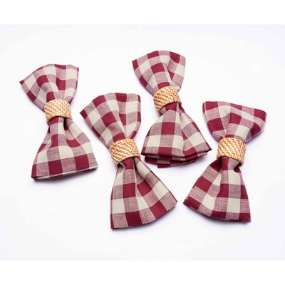 Solino Home Linen Dinner Napkins | Morgan Check