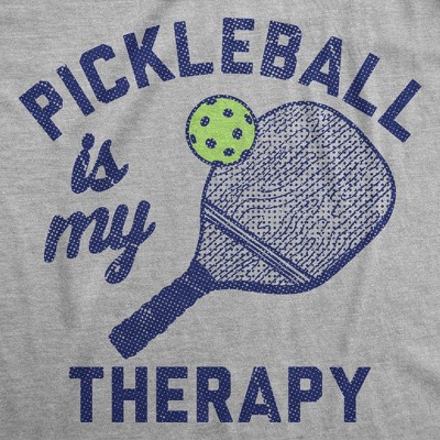 Мужские футболки Crazy Dog T-Shirts, Inc. Mens Funny T Shirts Pickleball Is My Therapy Sarcastic Graphic Novelty Tee For Men - Crazy Dog Men's T Shirt for Pickleball Fans Light Grey XL — фото 2