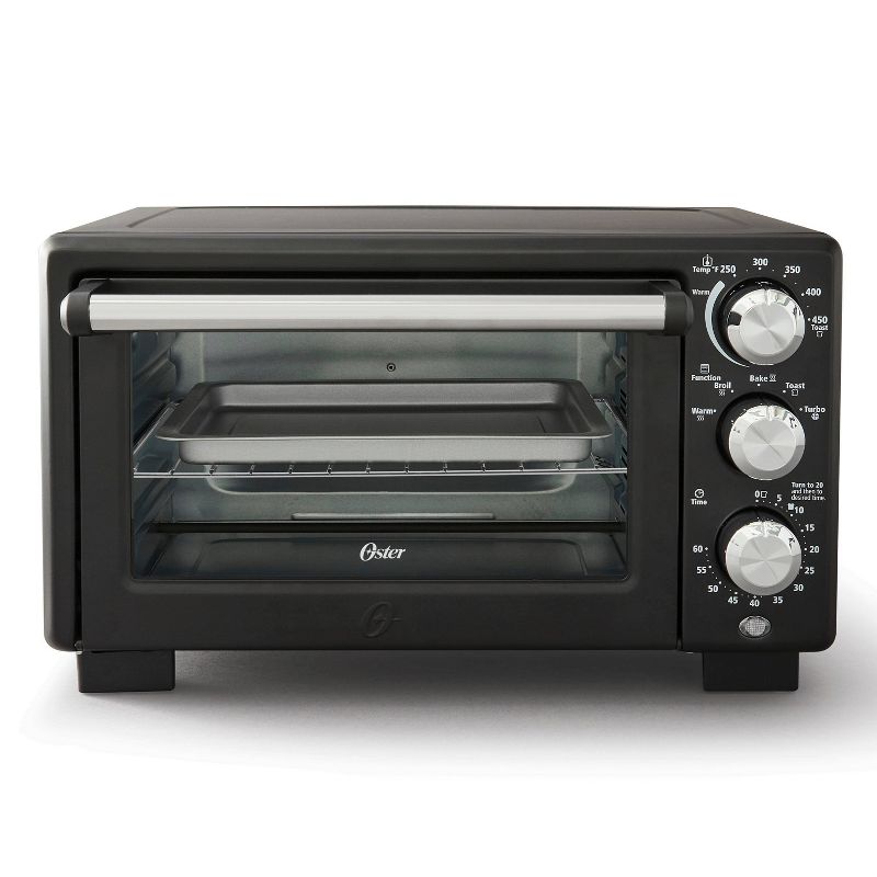 Oster Countertop Convection and 4-Slice Toaster Oven &#8211; Matte Black, 1 of 9