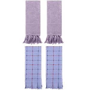 REGALWOVEN 4 Packs Cotton Absorbent Soft Decorative Turkish Bath Towel for Bathroom - 1 of 4