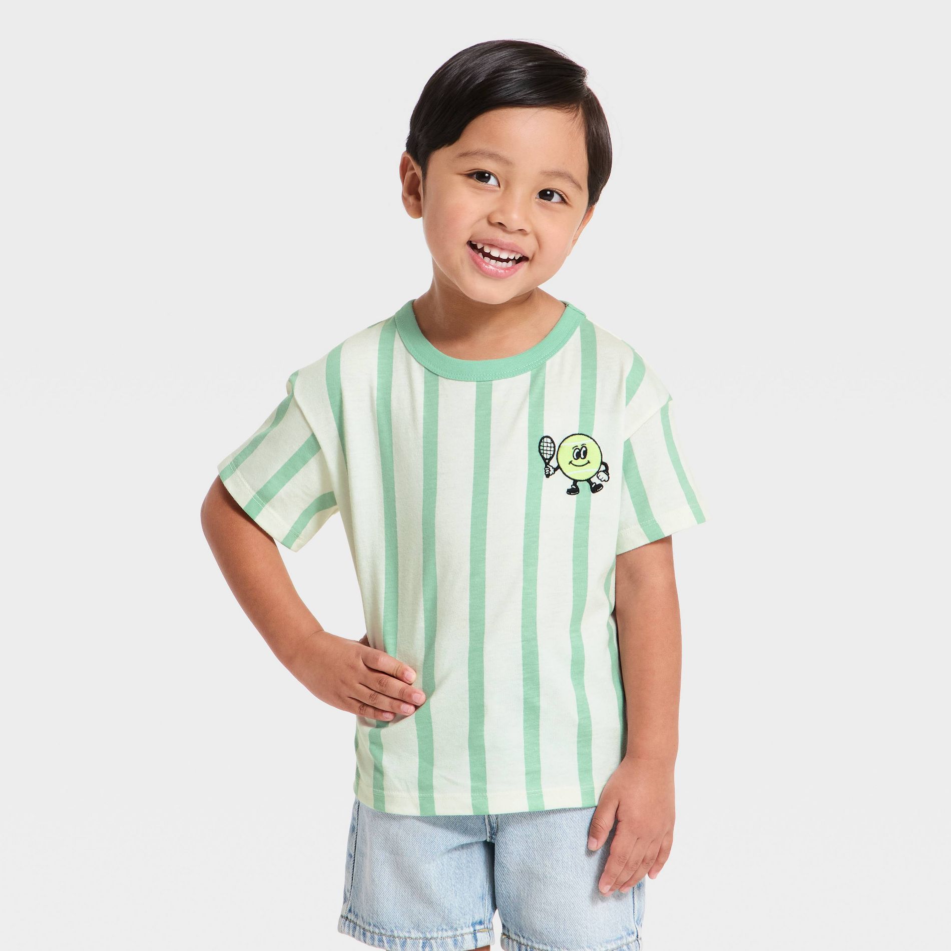 Striped Tennis Oversized T-Shirt - Cat & Jack™