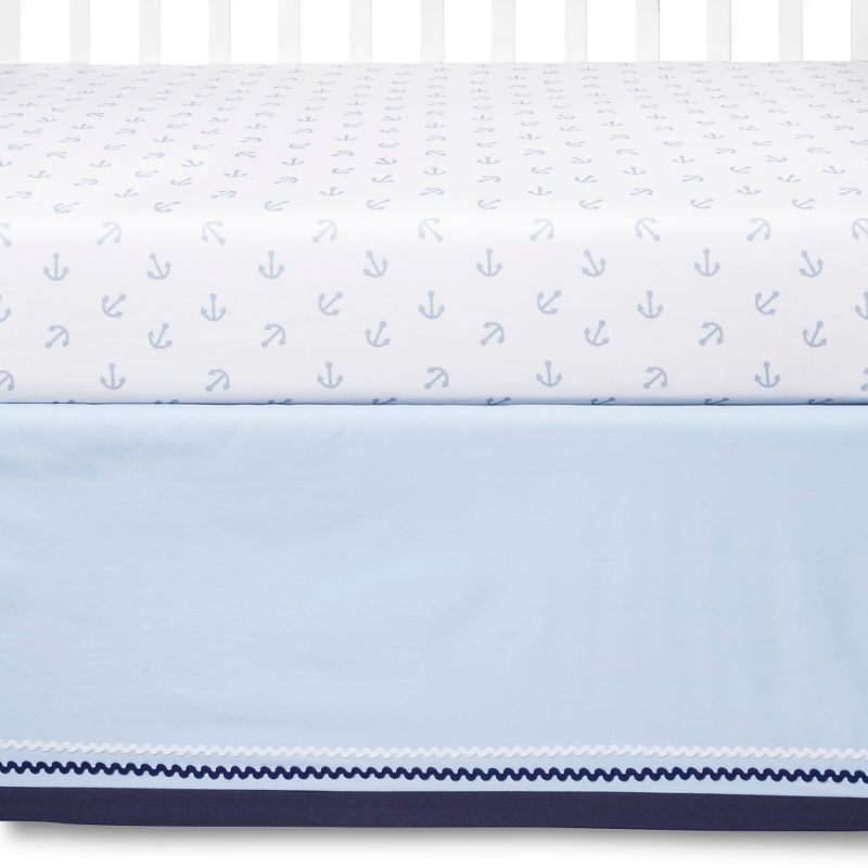 Bacati Crib Bedding Set - 10pc - Little Sailor, 3 of 9
