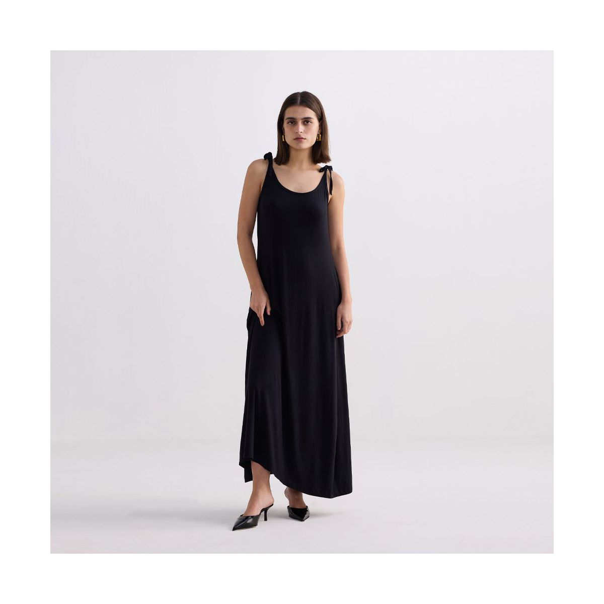 Reistor Womens Tie-Detail Maxi Dress - thumbnail 7