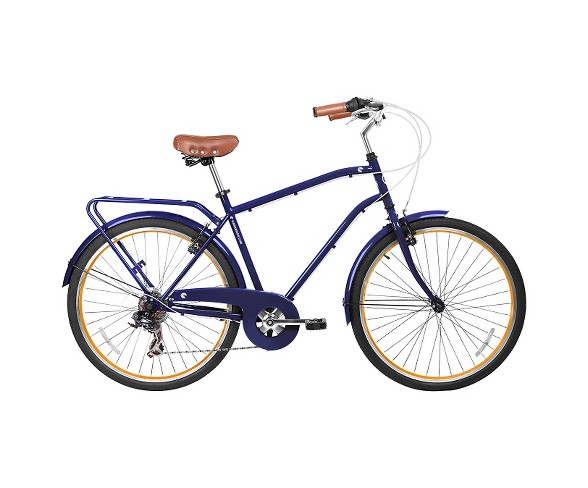 Gama Bikes Men's Commuter 26"  7-Speed Urban Hybrid Commuter - Azul Chic