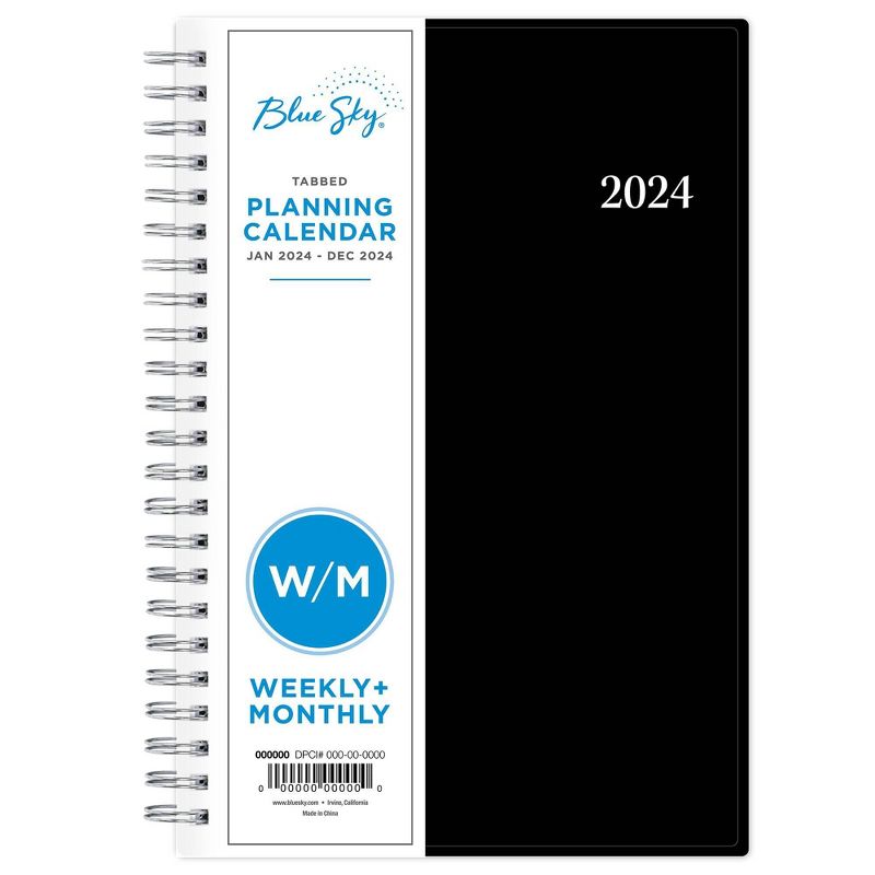 Blue Sky 2024 Enterprise Planner 5&#34;x8&#34; Weekly/Monthly Black, 4 of 14