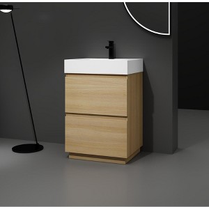 NicBex Bathroom Vanity with Sink,Modern Bathroom Sink Vanity with 2 Drawers,24/30 inch Bathroom Sink Cabinet for Bathroom,Oak/Brown - 1 of 4
