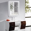 Costway Bathroom Mirror Cabinet Wall Mounted Kitchen Medicine Storage Adjustable Shelf - 2 of 4