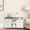 VINGLI Wood File Cabinet with 4 Drawers for Letter Files, Mobile Printer Stand, Lockable Lateral Filing Cabinets for Home Office, White - 2 of 4