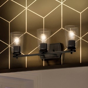Urban Ambiance Luxury Traditional Bath Light 7.625''H x 23''W,  Midnight Black Finish,  Esperance Collection, UHP4156 - 1 of 4