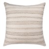 20" White and Natural Striped Throw Pillow - 4 of 4