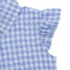Girls' Summer 2-Piece Outfit Short Sleeve Button-Down Shirt with Layered Ruffle Skirt Set - 4 of 4