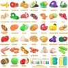 120PCS Cutting Play Food Set, Kitchen Pretend Toys with Storage Baskets, Fake Fruits Vegetables & Birthday Gift - 4 of 4