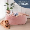 MAXYOYO Giant Bean Bag, Faux Fur Convertible Beanbag Folds from Lazy Chair to Floor Mattress Bed, Pink - 3 of 4