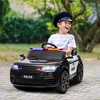 Qaba 12V Kids Car, Kids Electric Car w/ Remote Control, Siren, Light, Music, Spring Suspension, Horn & Transport Wheel, Black - 3 of 4
