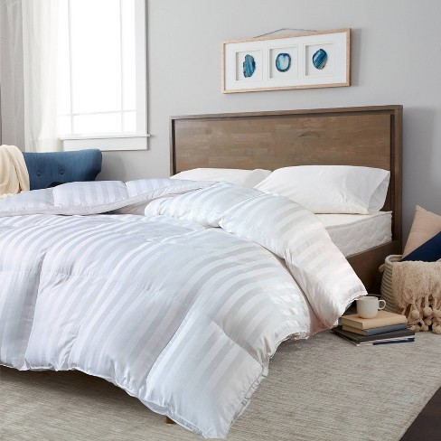 100 Cotton Duraloft Down Alternative Comforter White Blue